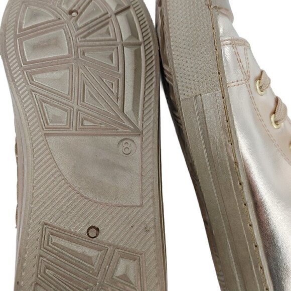 QUPID Narnia Metallic Rose Gold Capped Toe Sneaker - Picture 10 of 10